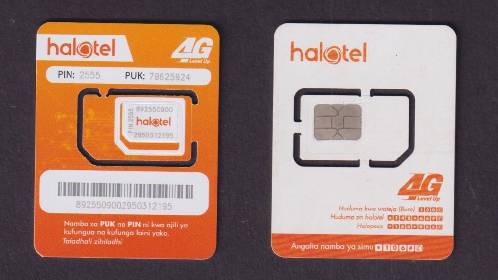 Sim du lịch Tanzania Halotel