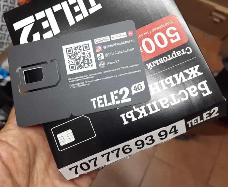 Sim du lịch Kazakhstan Tele2