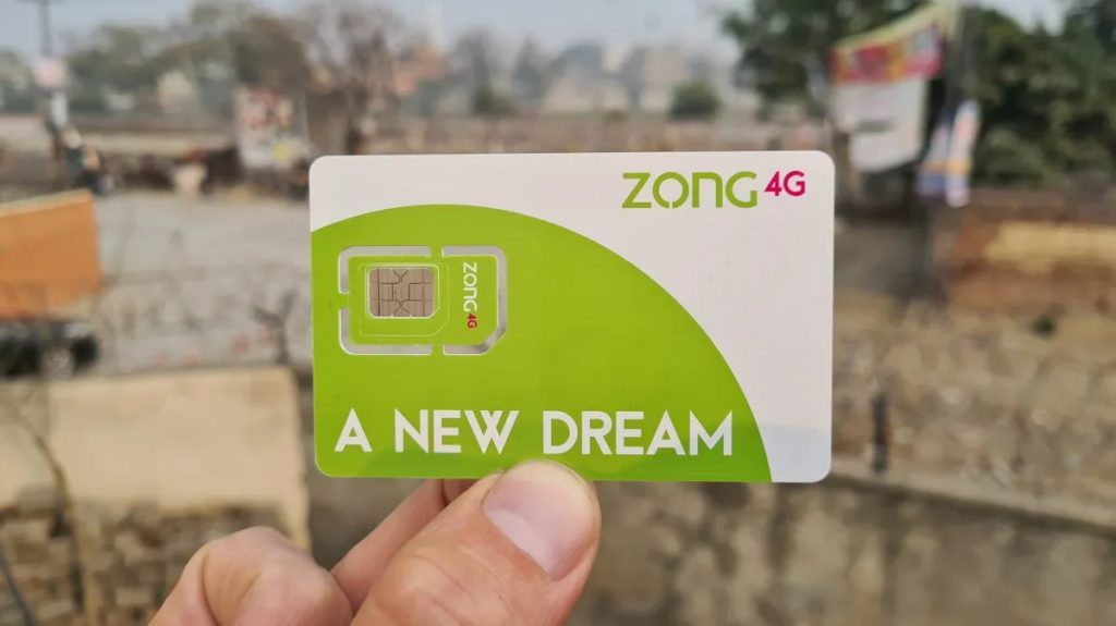 Sim du lịch Pakistan Zong