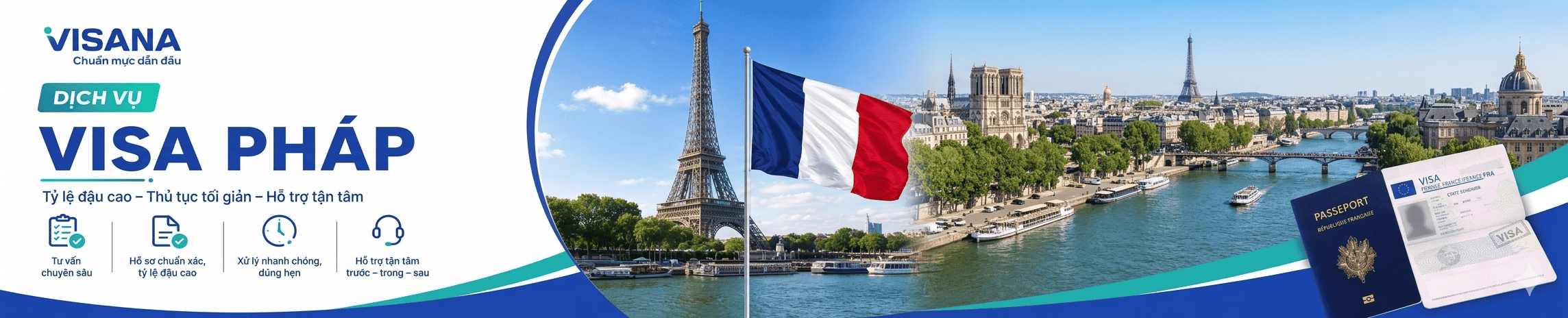 Dịch vụ xin visa đi Pháp du lịch – công tác – thăm thân Trọn gói