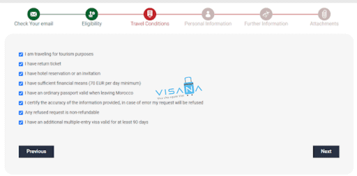 Quy trình đăng ký eVisa Maroc visana4