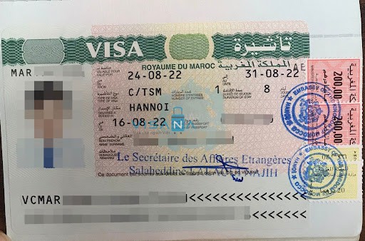 Mẫu Visa Maroc xin tại Đại sứ quán visana