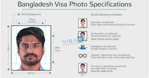quy định ảnh xin visa bangladesh visana