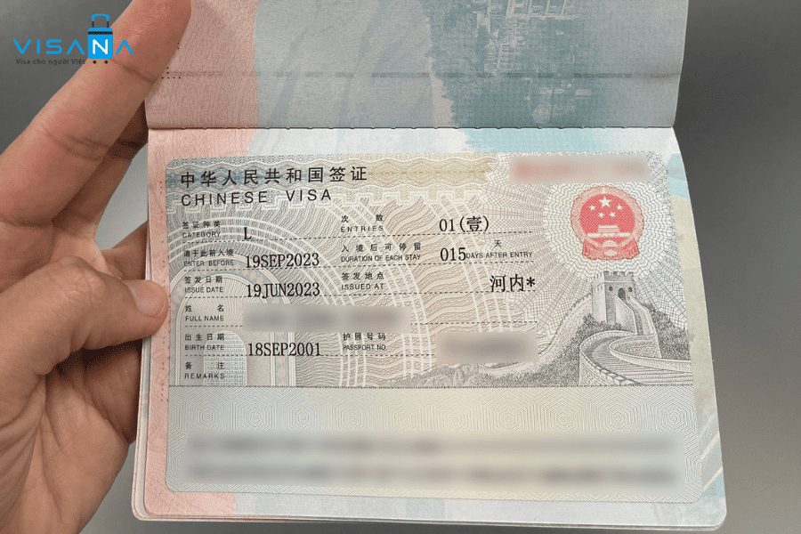 visa trung quốc L visana