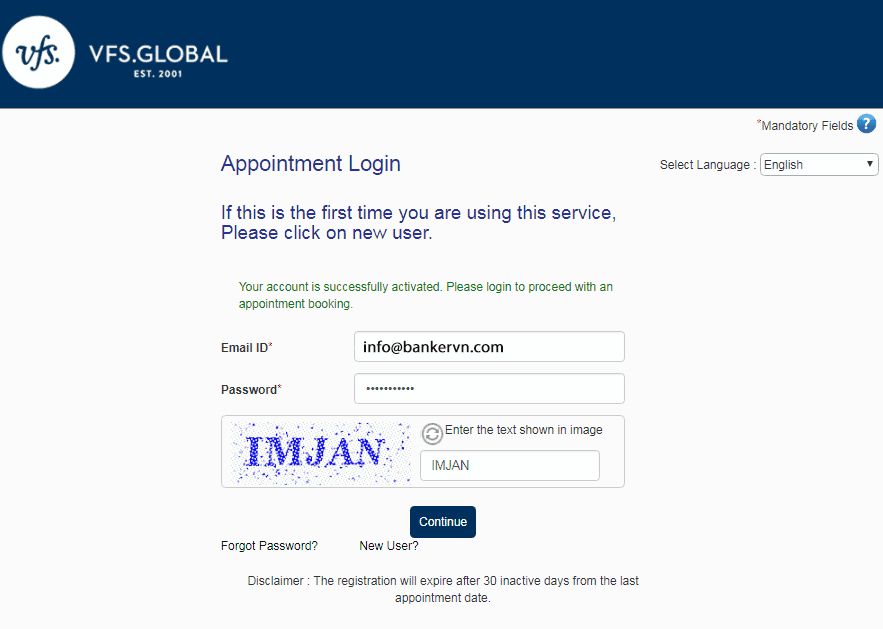 Thủ tục & Kinh nghiệm xin visa Úc 600 | Cadeton Blog 15 Đặt lịch hẹn online visa Úc bước 5 Visana