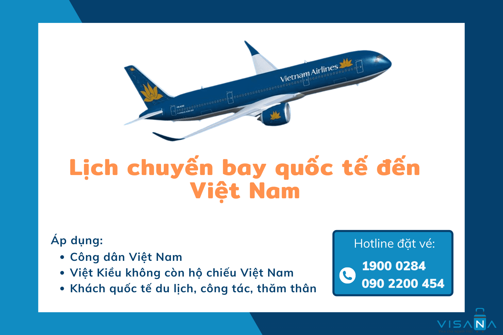 Lịch chuyến bay quốc tế đến Việt Nam
