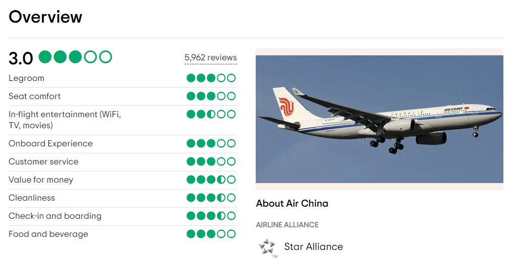 Review Hãng hàng không Air China - Vé máy bay đi Pháp