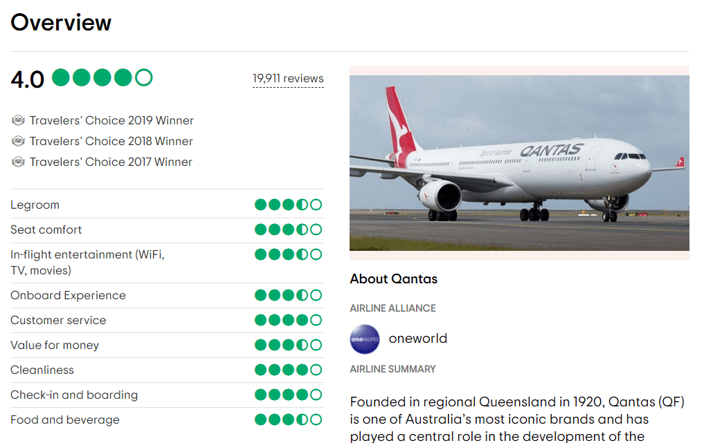 Review Hãng hàng không Qantas Airways - Vé máy bay đi Úc - Visana