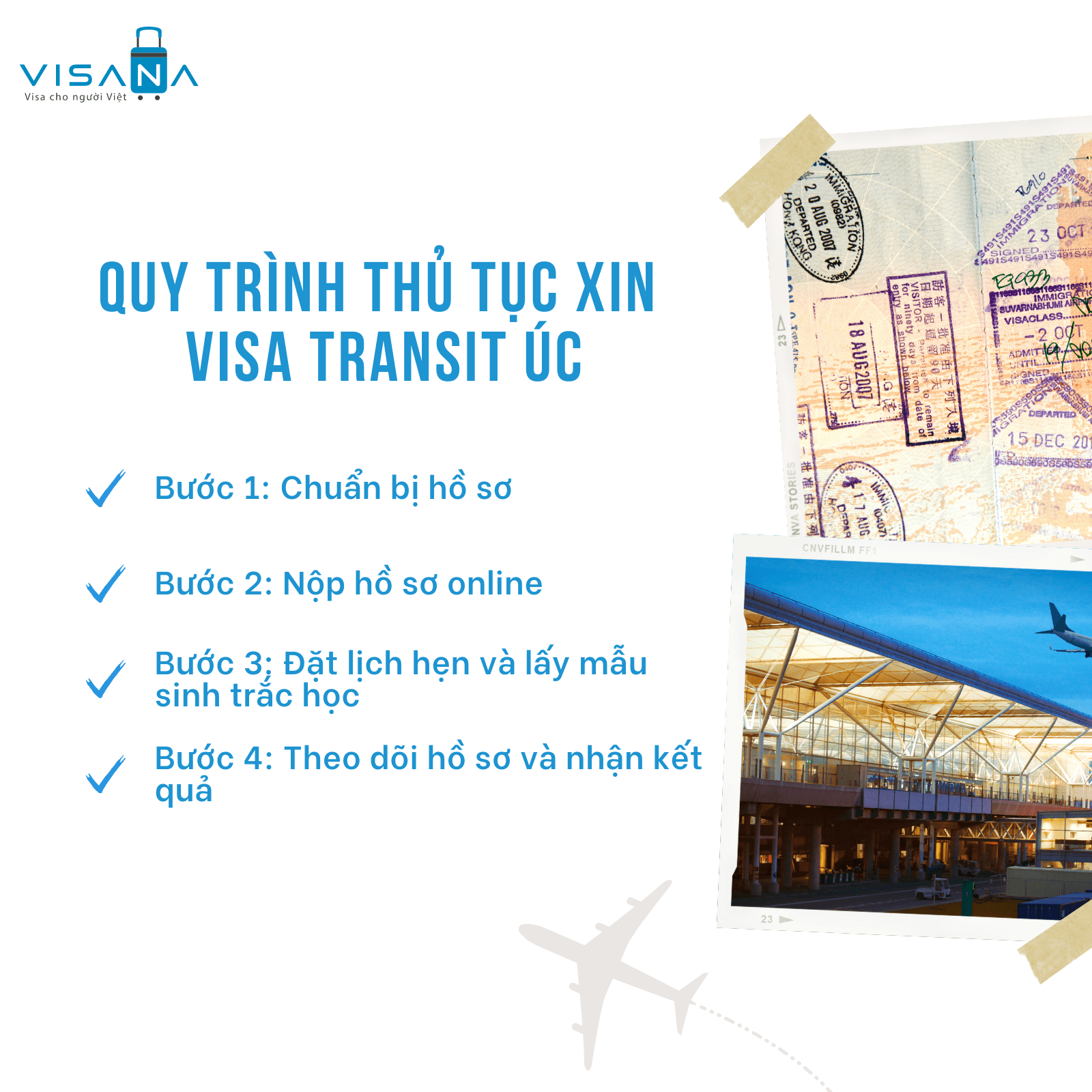 quy trình xin visa transit úc visana