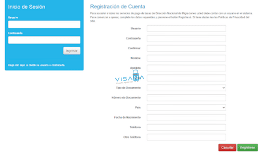 tờ khai xin visa trực tuyến argentina visana