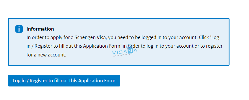 đăng ký điền tờ khai xin visa Hà Lan visana