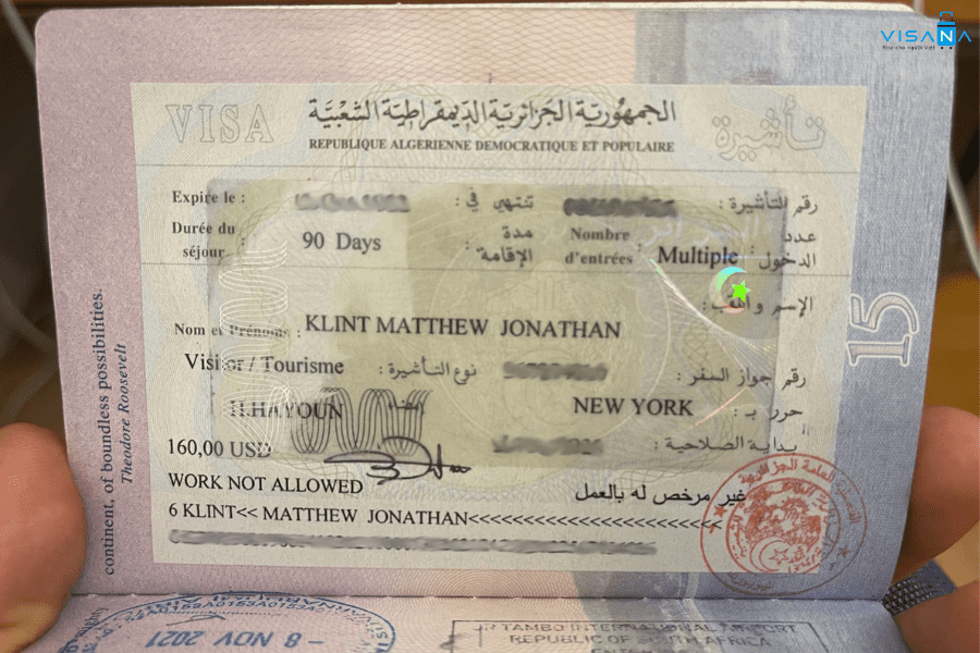 hồ sơ xin visa Algeria visana