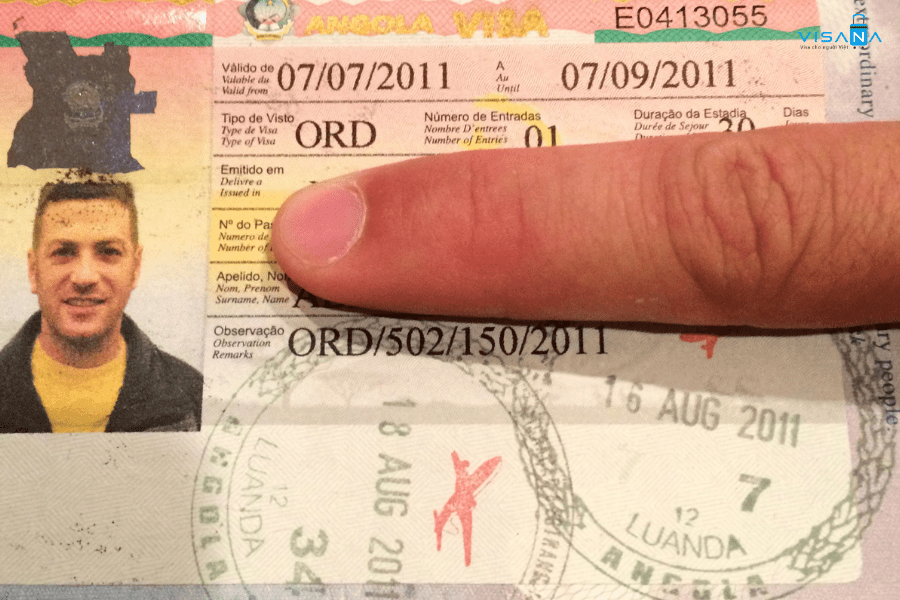 Hồ sơ xin visa Angola visana