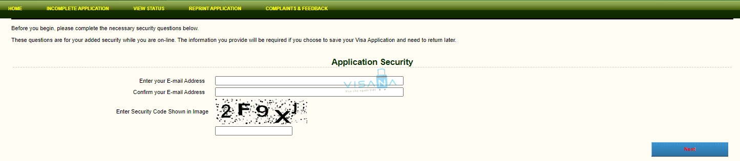 nhập mã điền đơn xin visa Bangladesh trực tuyến visana