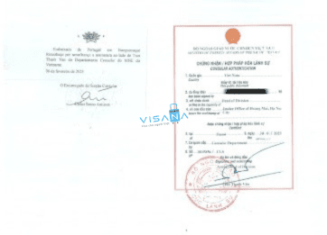 Hợp pháp hóa lãnh sự do Đại sứ quán Bồ Đào Nha cấp visana