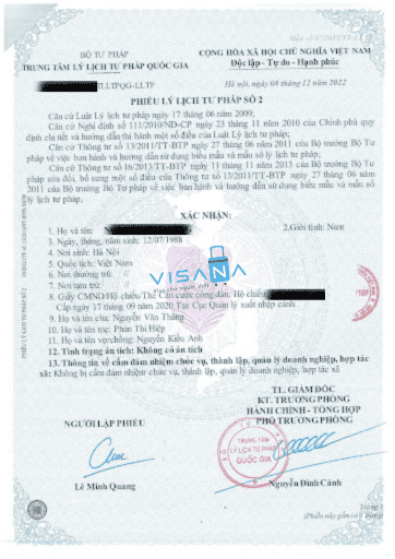 Giấy tờ gốc cần Hợp pháp hóa Lãnh sự Bồ Đào Nha visana