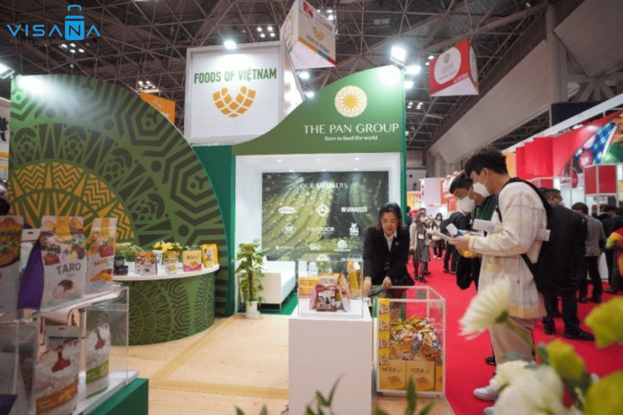 gian hàng nổi bật tại Hội chợ Foodex Japan visana