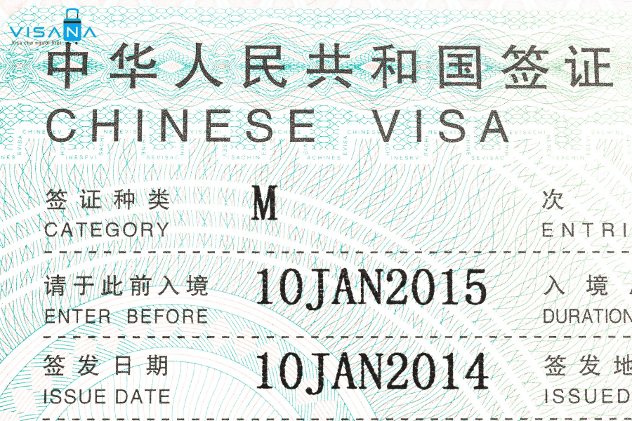 visa công tác Trung Quốc diện M visana