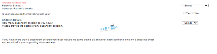 điền đơn xin visa ireland visana14