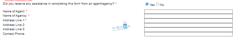 điền đơn xin visa ireland visana11