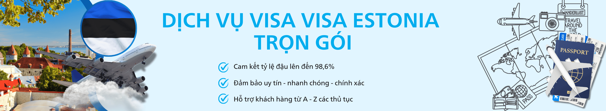 Dịch vụ làm Visa Estonia du lịch & công tác