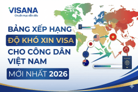 Bảng xếp hạng độ khó xin Visa cho công dân Việt Nam mới nhất 2026