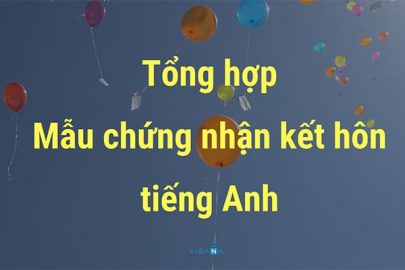 Mẫu chứng nhận kết hôn tiếng Anh