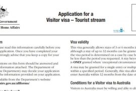 Hướng dẫn điền Mẫu đơn xin visa du lịch Úc form 1419