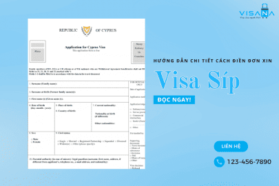 Hướng dẫn điền đơn xin visa Síp chi tiết