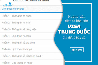 Hướng dẫn chi tiết cách điền đơn xin visa Trung Quốc online